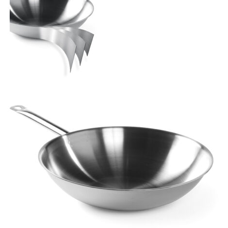Sartén WOK de 3 capas - Sin tapa - Hendi 839003