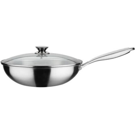 Sartén Wok GSW 868402 Acero Inoxidable Plateado Ø 32 cm