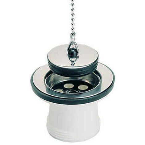 Sas Nicoll 0204014 - Bonde à bouchon pour évier Inox 558 - GRIS