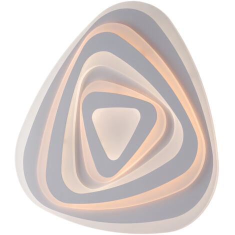 Sasha Plafoniera in metallo bianco e acrilico con led integrato in due temperature di colore H.5 Ø52 BL283-PBC