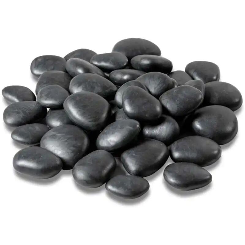 Re-Pebbles Confezione da 80 Sassi Decorativi Nero 25x25cm in Plastica Riciclata