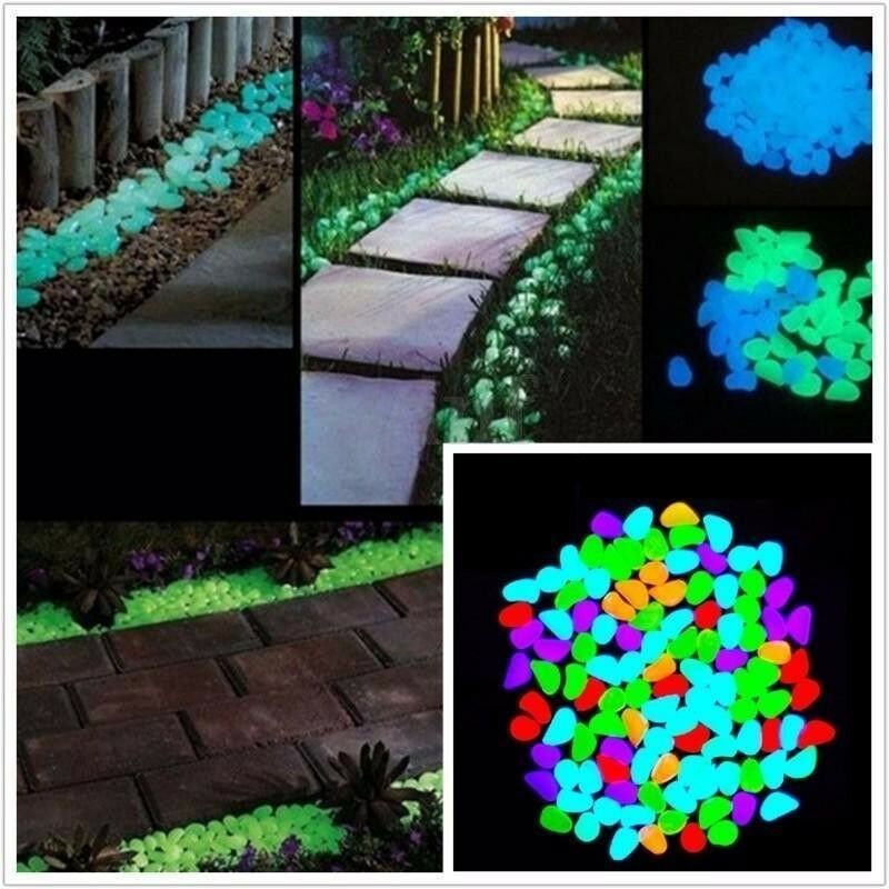 Image of Stickerslab - Sassi luminosi in resina fotoluminescente multicolor per arredo Numero Pezzi - 50 sassolini