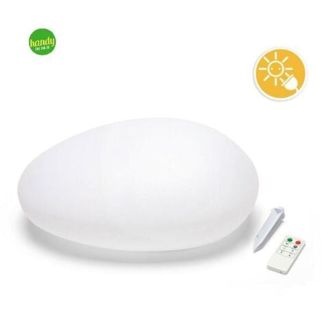 Sasso luminoso a ricarica solare rgb Velamp 40x30x15cm ip66