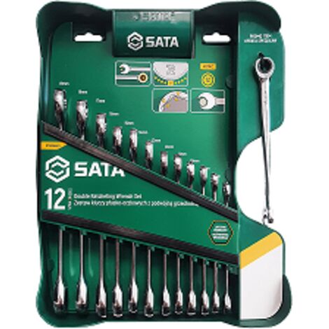 SATA set di chiavi 09066 kit di 12 chiavi cromate