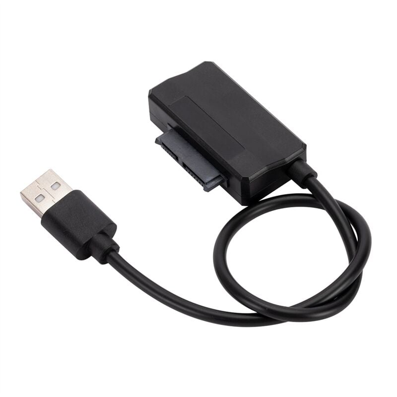 SATA7P + 6P Vers USB2.0 pour Ordinateur Portable BoîTier de Lecteur Optique Externe Câble de DonnéEs USB SATA Câble de Lecteur Facile 30 Cm pour