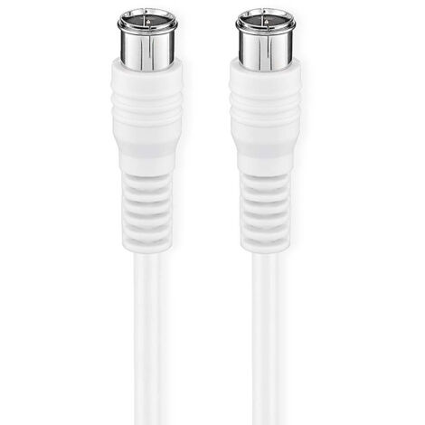 Satellite antenna cable f male f male nickel plated 75 ohm double shielded 100 m round pvc white box 88302278 88302278 88302278 88302278 88302278