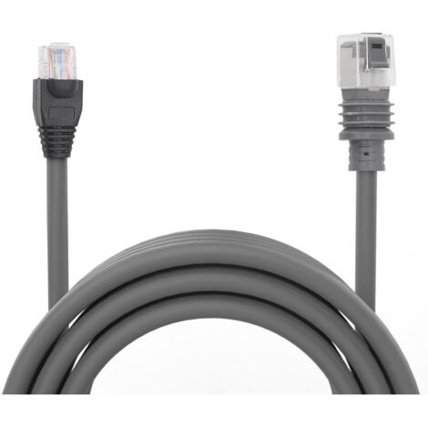 Satellite Ethernet Cable, Rectangular Replacement to Prevent Water Damage, Portable for Mini Satellite, Rectangular, Grey (2 m / 7 ft)