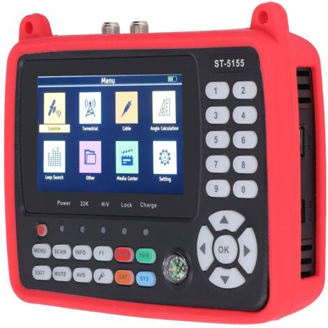 Satellite Finder, HD Multimedia Interface LNB Short-Circuit Guard Femelle Connecteur Signal Signal Meder Compatibilité Large pour Le Système de Télévision par Câble d'antenne (Prise UE)