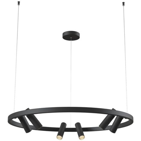 Satellite Lámpara colgante de techo LED integrada negra