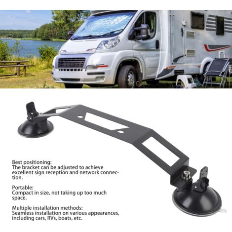 Satelliten-Montageset für Mini mit Sockel und Saugnäpfen – Verstellbare, wetterfeste Halterung aus Aluminiumlegierung für Auto/Wohnmobil/Boot