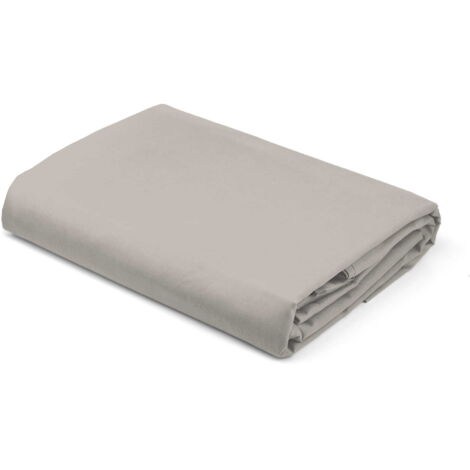 Satin Spannbettlaken 220x200 Flach Beige