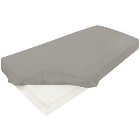 Satin-Spannbetttuch 160x200x25, dunkelgrau44, MATEX