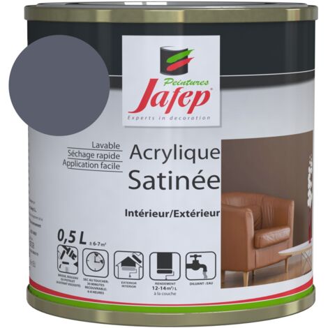 Satinierte Acrylfarbe grau Schiefer Jafep  0,5l