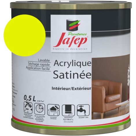 Satinierte Acrylfarbe in Kanariengelb Jafep  0,5 L