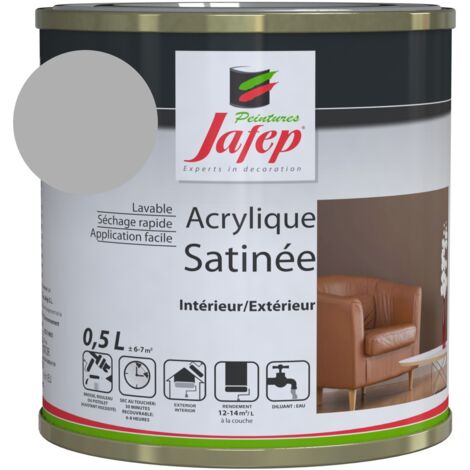 Satinierte Acrylfarbe in Stahlgrau Jafep  0,5l