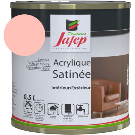 Satinierte Acrylfarbe Pfirsich Jafep  0,5 L