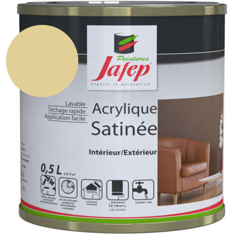 Satinierte Acrylfarbe Vanille Jafep  0,5 L