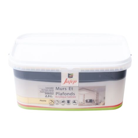 Satinierte Wand- und Deckenfarbe Pfirsich  2,5L  Jafep