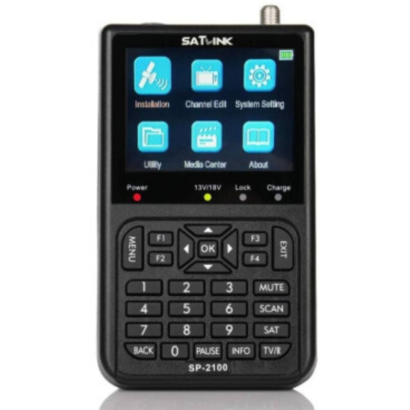 SP-2100 Mesureur de champ Satellite DVB-S2 hd MPEG2 MPEG4 usb Pointeur astra 19,2° eutelsat 5W - Satlink