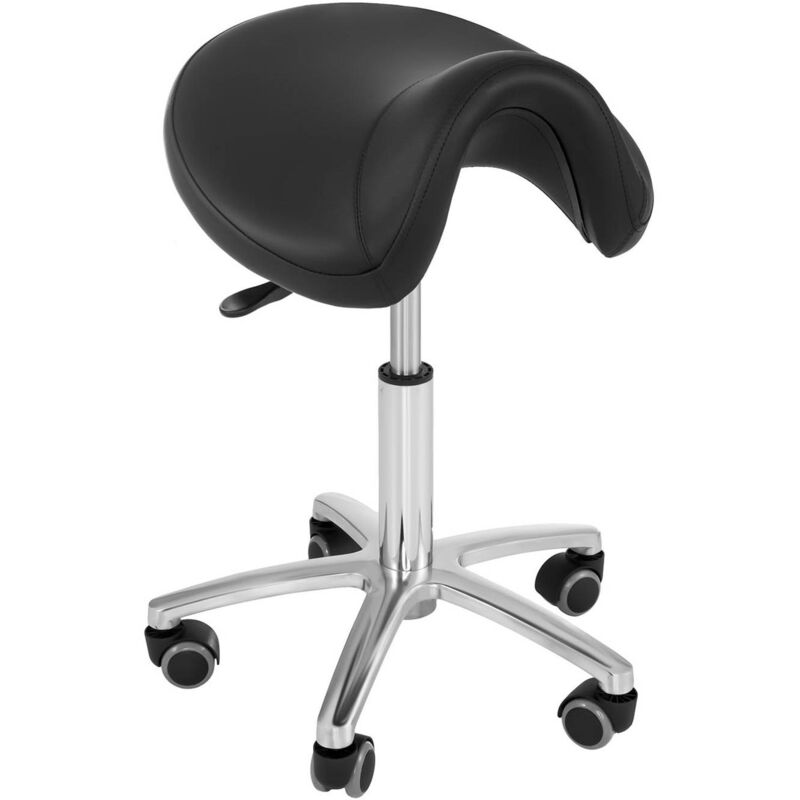Master Massage Sattelhocker – Drehbar, Höhenverstellbar (52-70 Cm), 250 Kg Belastbar, Mit Rollen, Schwarz