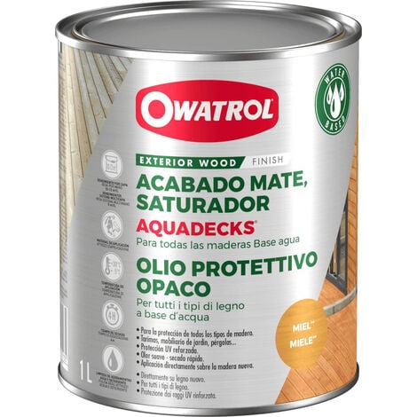 OWATROL AQUADECKS TECA SATURADOR MATE AL AGUA 1 LT