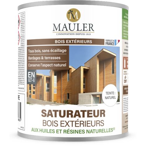 Saturateur bois & terrasse huile naturelle - 10L teinte Naturel - Protection UV et intempéries - Saturateur bois extérieurs Mauler