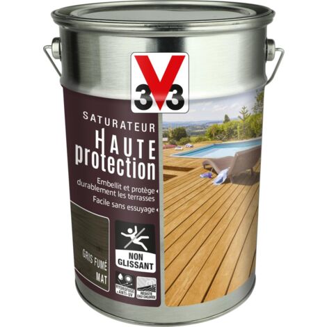 Saturateur Haute protection V33 Gris fumé Mat 5L