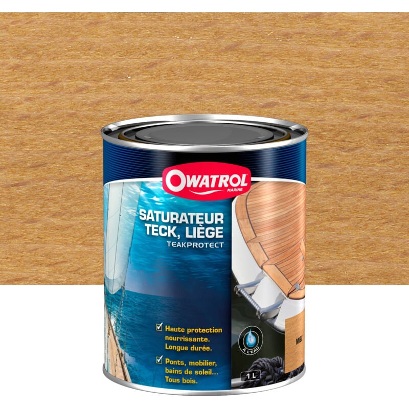 Saturateur marine teck et liège Owatrol teak protect Miel (owm3) 1 litre