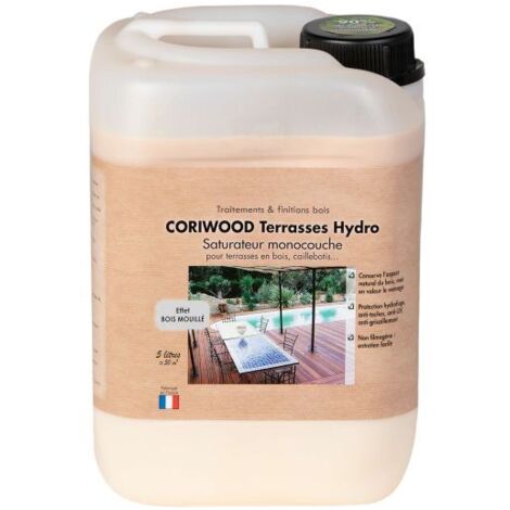 Saturateur monocouche pour terrasse bois - Incolore - Jérican 5 L