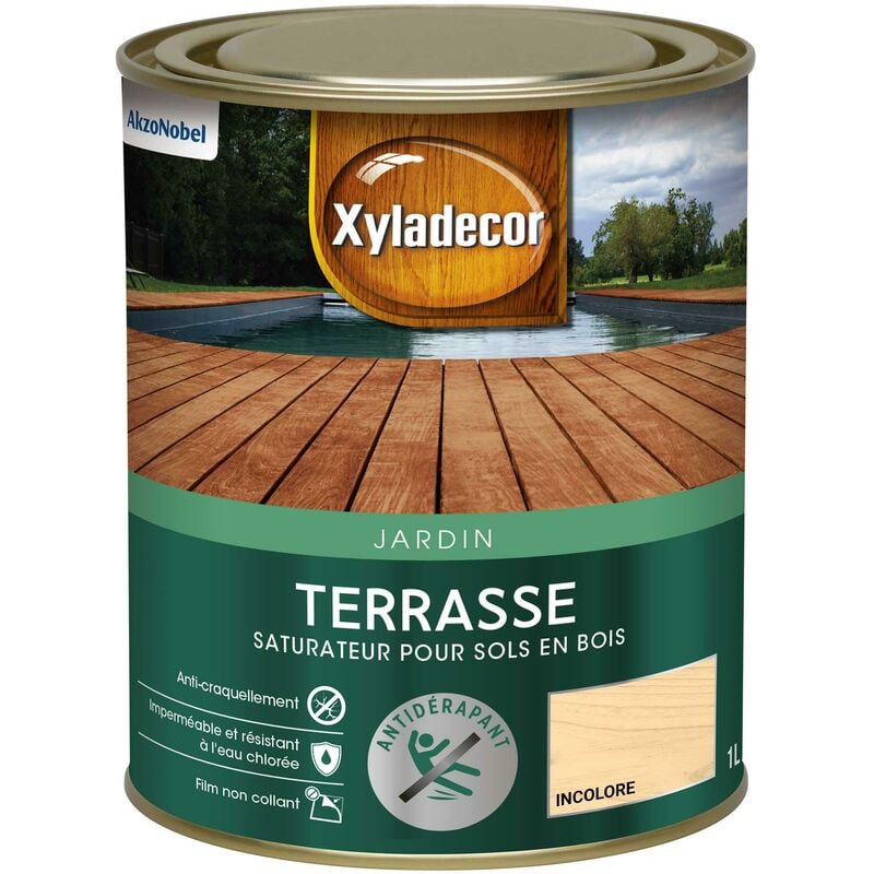 Saturateur pour sol exterieur en bois - Terrasses - aspect mat incolore 1 L - Xyladecor