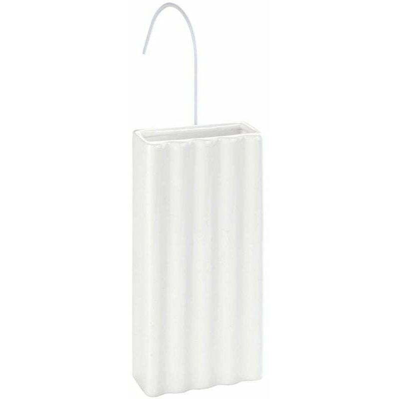 Saturateur radiateur Lignes, humidificateur d'air à suspendre avec crochet inclus, céramique, 9x19,5x4 cm, blanc