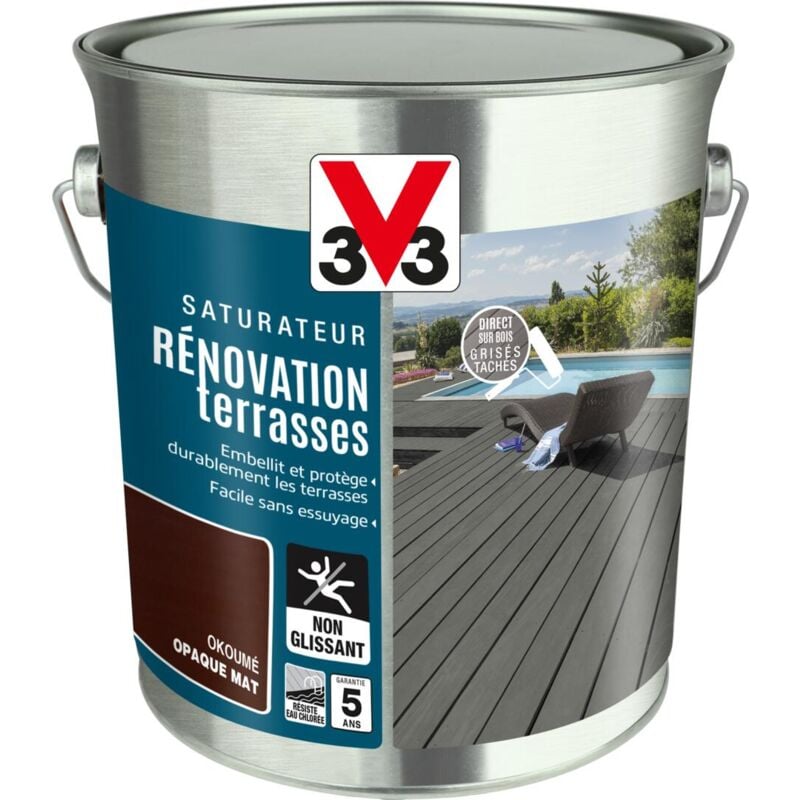 Saturateur Rénovation terrasses V33 Ohoumé Mat 2,5L