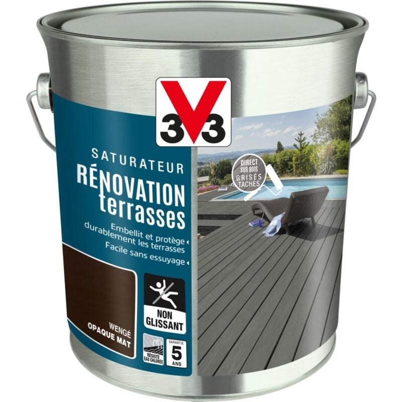 Saturateur Rénovation terrasses V33 Wengé Mat 2,5L