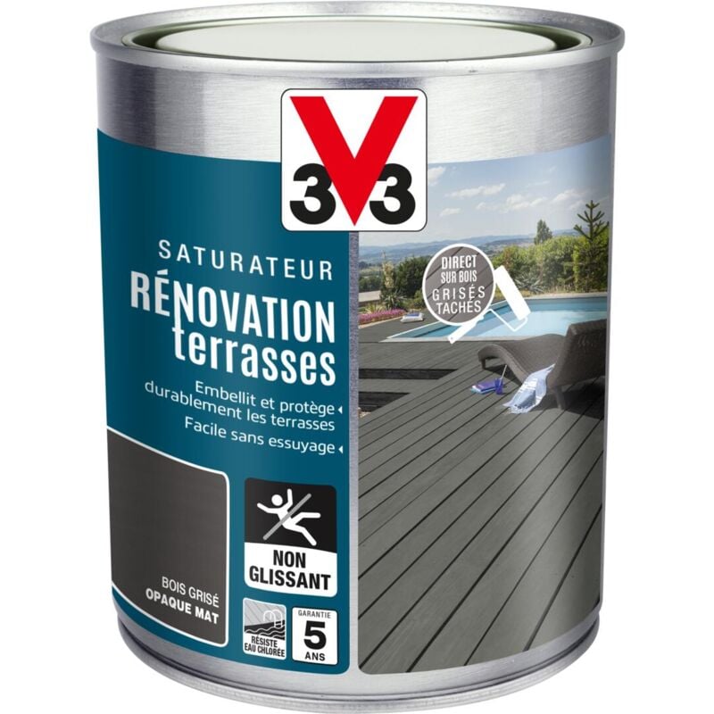 Saturateur Rénovation terrasses V33 Bois Grisé 1L