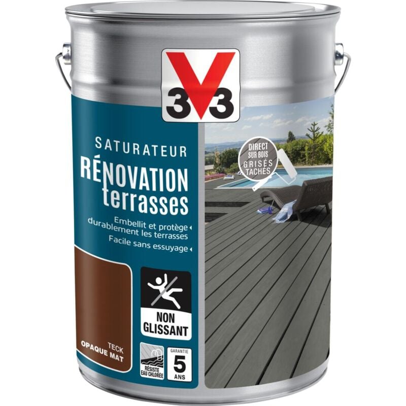 Saturateur Rénovation terrasses V33 Teck Mat 5L