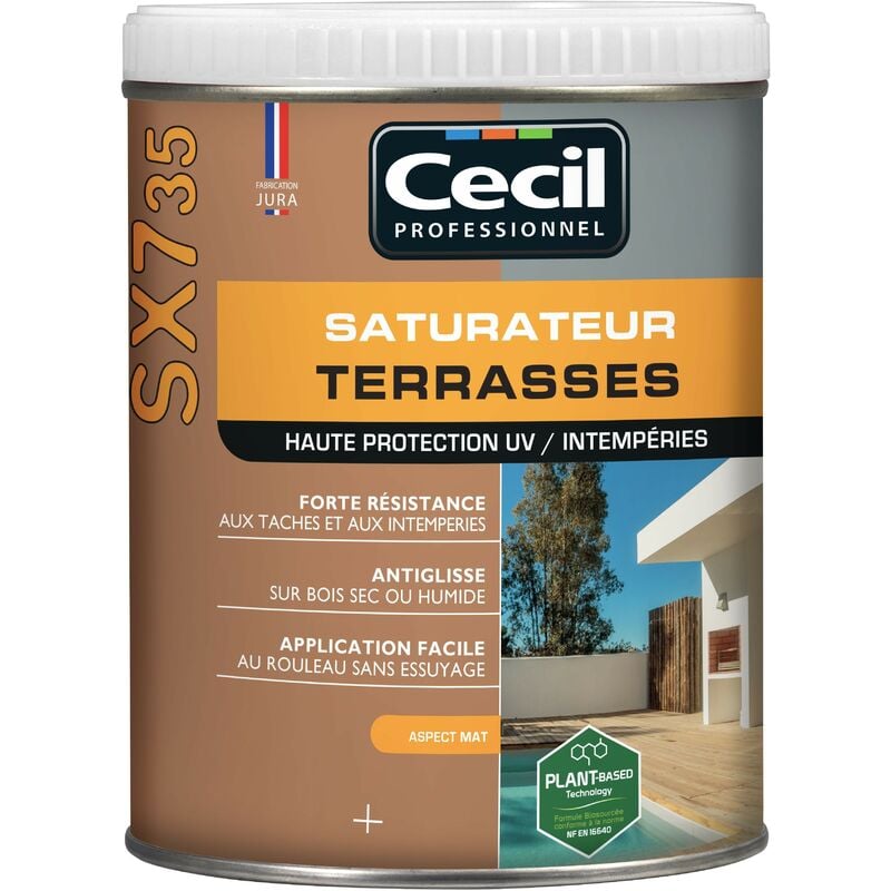 Saturateur Terrasse SX735 Cecil Conditionnement: 1 Litre - Teinte: Naturel