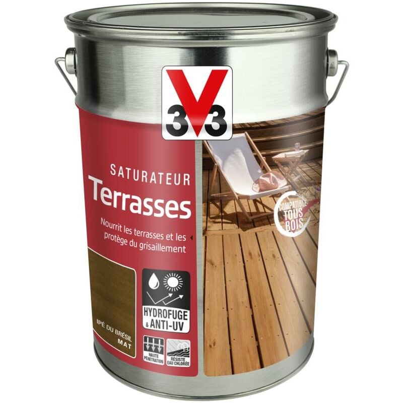 Saturateur Terrasses V33 Ipé du Brésil Mat 5L