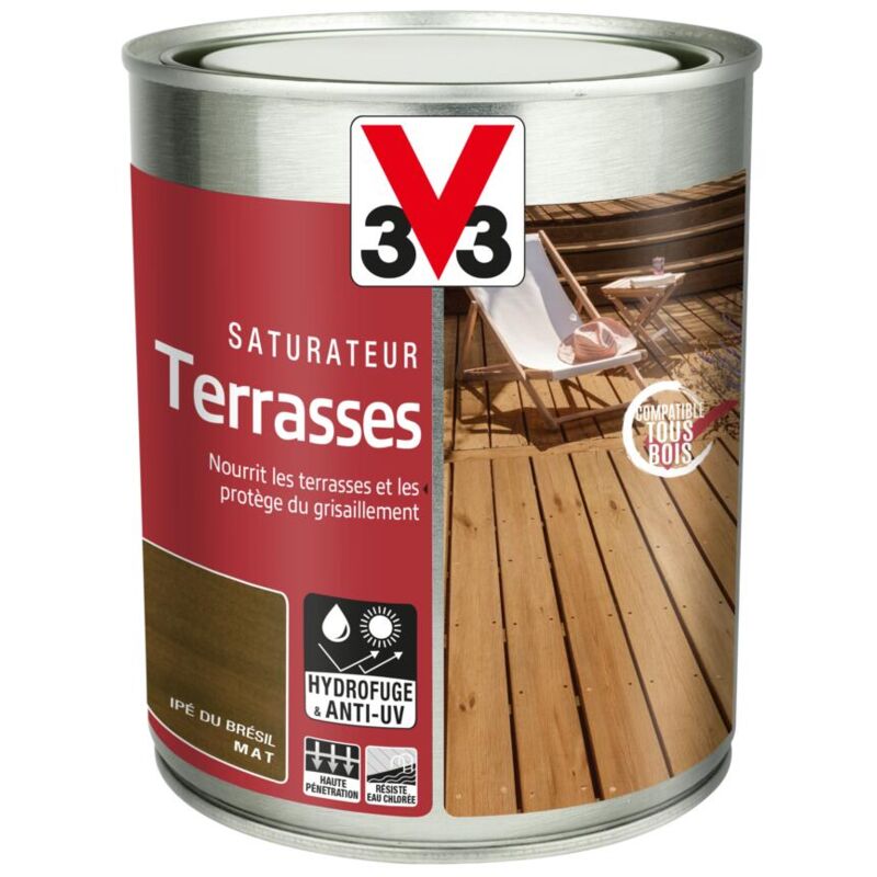 Saturateur Terrasses V33 Ipé du Brésil Mat 1L