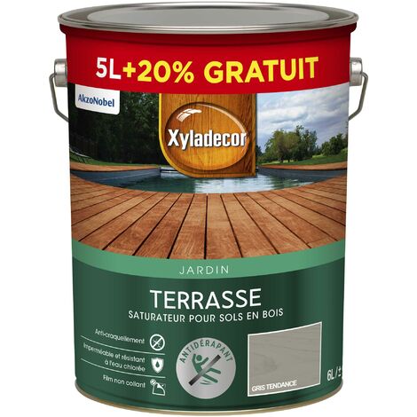 Saturateur Terrasses 5 & 6L Mat - sol extérieur en bois - Xyladecor