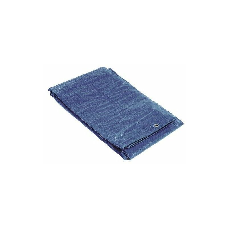 Toile Imperméable Bleue Avec Œillets Métalliques 4 x 5 Mètres (Environ)
