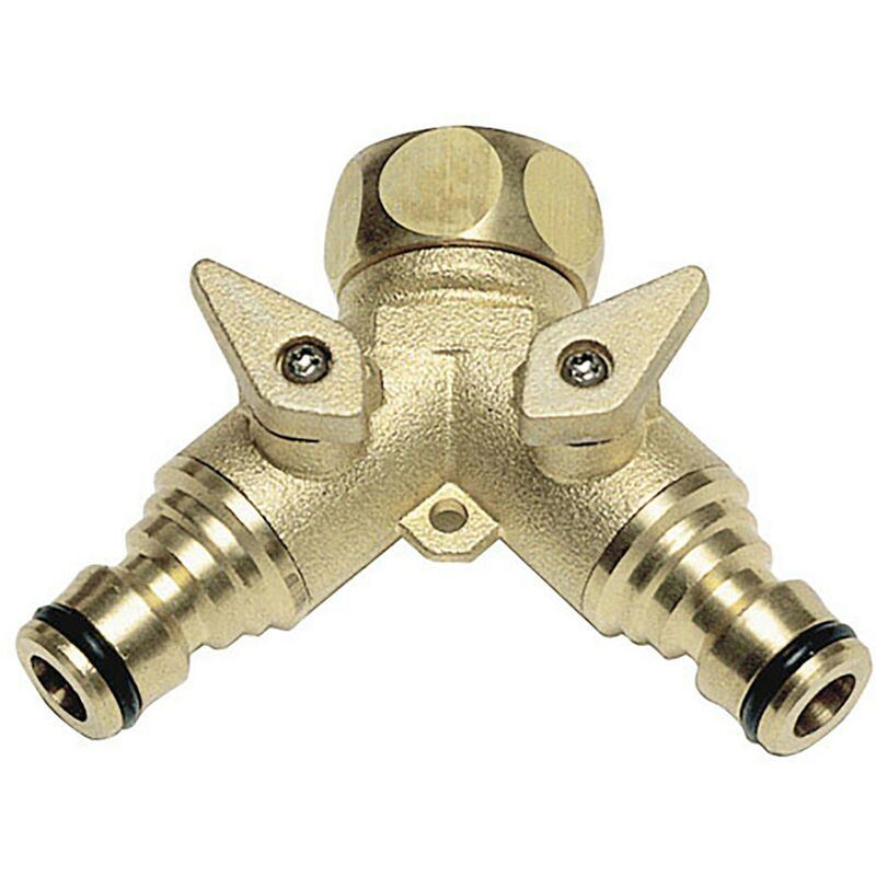 

Adaptador manguera laton 2 tomas para grifo 34'