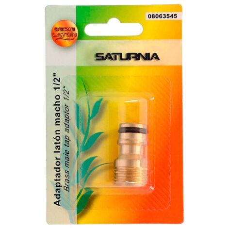 SATURNIA Adattatore per tubo flessibile in ottone 1/2" maschio