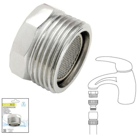 SATURNIA atomizador adaptador saturnia hembra m22 x 3/4 , Atomizador adaptador saturnia Hembra 22 x 3/4.- Atomizador adaptador.- Cromado.- Medidas: 22 x 3/4.