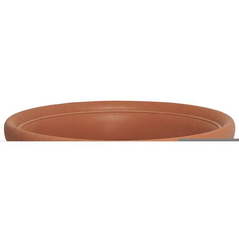 Saturnia Macetero Resina Redondo, Color Terracota, Resistente, Ideal Exterior, 60 Cm Diametro.
