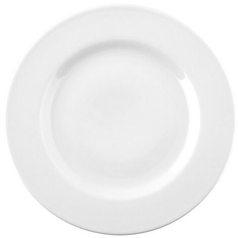 Saturnia Piatto Frutta D 21 Cm H 2 Cm Porcellana Ischia Bianco