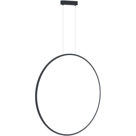 SATURNO IP44 LED-Hängeleuchte, schwarz, Aluminium, MILAGRO ML8856