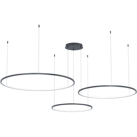SATURNO LED-Hängeleuchte Schwarz MILAGRO ML0846