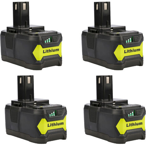 Satz 4 P108 18V 7.0Ah Akku Ersatz für Ryobi ONE+ 18V Akku P107 P108 RB18L50 RB18L40 RB18L25 RB18L15 RB18L13 P108 P122 P104 105 P102 P103