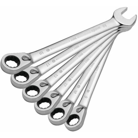 Satz 6 Ringmaulschlüssel mit Ratsche Kartonschachtel NO 2 - MOB - 9002000301
