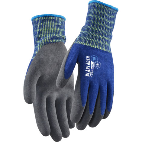 Satz aus 6 Paaren – Handwerkerhandschuhe mit gefüttertem, getränktem Latex 2963 – Königsblau 8